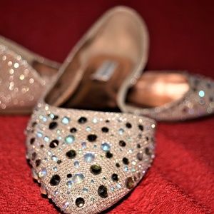 STEVE MADDEN 7.5 | Iggi Champagne Flats | Sparkly